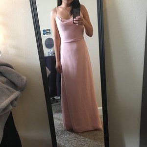 Blush Pink Cowl Neck Dress